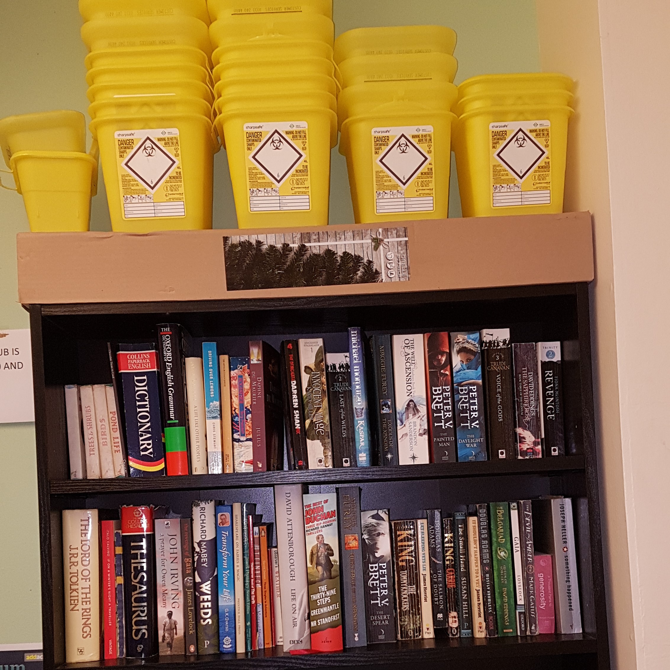 Bookshelf and sharps